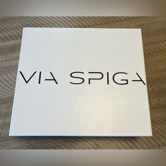 Via Spiga 'Seraphina' Peep Toe Sandal 8.5 Black - Picture 2 of 6